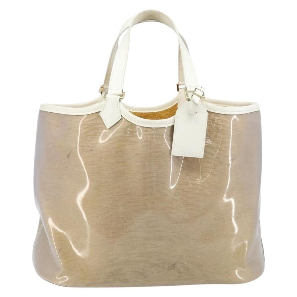Louis Vuitton Epi Plage Lagoon Bay Tote Bag White Clear